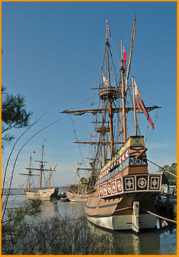 Jamestown_Settlement_three_ships_with_Susan_Constant_in_Foreground